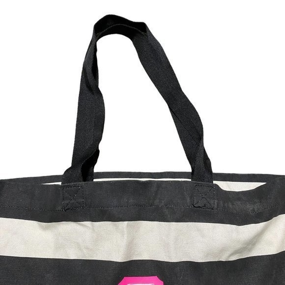 San Francisco Giants MLB Genuine Merchandise‎ Striped Tote Bag Black Cream Pink - Picture 4 of 9